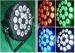 Multi Color RGB Flat LED Par Cans DMX , 60W AC100Volt - 240V LED Flat Par Light