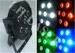 7 * 10 wattd Rgb 3 in 1 Indoor / Stage Flat LED Par Cans , Moving Head Mini Slim Led Par Lights