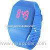 Vogue silicone Touch Screen LED Digital Mirror Face Watch For School Student