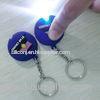One Double Sided Soft PVC Keychain , High Brightness LED Flashlight Keychain