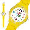 Quartz Analog Silicone Bracelet Watch Waterproof 5 atm , Yellow Silica Gel Watch