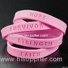 Strength Breast Cancer Bracelet , Breast Cancer Awareness Rubber Bracelets