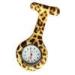 Leopard Print Paramedic Tunic Brooch Nurse Fob Watch With Changeable Cover