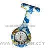 Mini Blue And White Porcelain Print rubber Nurse Fob Watches Lightweight