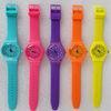 Vogue Purple Silicone Rubber Watch With Japan Movement , Lady Quartz Wrist Watch