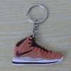 Custom Soft PVC Running Shoe Keychain 2d For Club Gift , SiliconeKey Rings