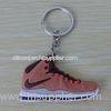 Custom Soft PVC Running Shoe Keychain 2d For Club Gift , SiliconeKey Rings