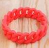 Fashion Solid Color Twist Silicone Wristband Bracelet For Arthritis19MM Width