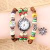 Diy Beaded Bracelet Women Watch Quartz Movement With Adjustable Strap