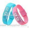 Ultra Thin Silicone LED Digital Sports Watch For Kids , LED Touchscreen Watch