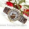 Alloy Diamond G Flower Geneva Quartz Japan Movt Watch Flower With 23cm Strap