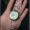 Personalized Geneva Floral Watches With Custom Logo , Diamond Ladies Watch