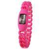 Novelty Twist Silicone Wristband Watch / Ion Sport Pink Silicone Watch For Girls Ladies