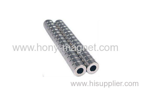Neodymium Magnets 3/8 x 1/8 inch Countersink Ring