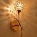 Imitation gold rose crystal lamp lighting bedroom aisle lights crystal gold wall lamp