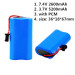 18650 battery pack 3.7V 5200mAh / 7.4V 2600mAh with PCM