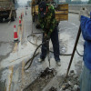 concrete repair mortar aimming at bridge deck pothole