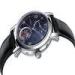 Luxury Black Men Leather Strap Watches , Mechanical Automatic Skeleton Watch
