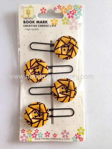 creative buttonshapewoodenbookmark paper clips push pins metal clip