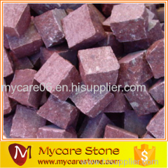 Wholesale quarry cheap red granite setts