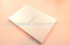 Silver foil plus sponge cover tri-layer hardcover book with textured endpaper