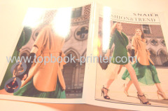 Gloss laminated high-gloss art paper cover saddle stitching softback clothing magazine printing on demands