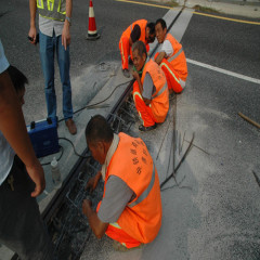 Broken bridge expansion joints can be fixed by HUINENG BRAND concrete repair mortar