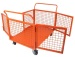 Grid platform hand trolley with double door