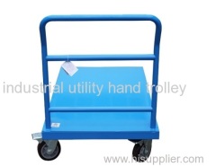 industrial metal utility platform hand trolley