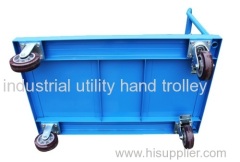 industrial metal utility platform hand trolley