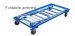 Folding handle ladder steel platform hand trolley on wheels