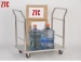 Double handrail stainless steel logistics utility trolleys