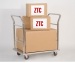 Double handrail stainless steel logistics utility trolleys