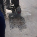 The treatment of concrete bridge deck pothole.