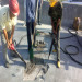 The procedure of resurfacing concrete bridge deck pothole