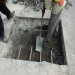 The treatment of concrete bridge deck pothole.