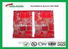 Red Multilayer PCB 6 Layer FR4 IT180 Material 1.0mm , 0.35MM Min Hole