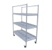 3-layers steel material sorting adjustable shelf cart