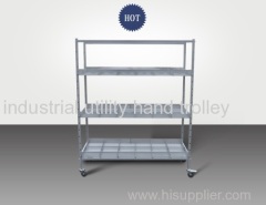 3-layers steel material sorting shelf cart