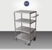 Logistics transport stainless steelfour layers shelf hand trucks