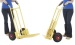 Fixed and folding toe plate sack truck