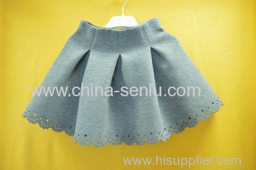 65%polyester 30%viscose 5%spandex Pierced girls skirt