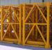 OEM Yellow Painted Anti - Corrosion Steel Hoist Tower Crane Mast 2.4 x 2.4 x 5 m