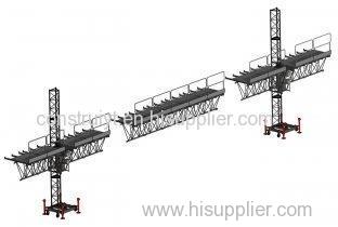 OEM Construction 12m Aerial Twin Lifting Mast Climbing Work Platform / Cradle