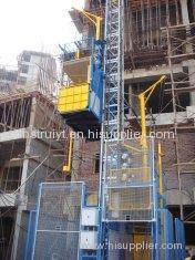 Blue Twin Cage Construction Material Hoists for Building SC200
