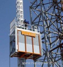 Painted SC200 Yellow Material Construction Single Cage Hoist 3.2 x 1.5 x 2.5m