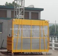 Custom 1200kg Yellow Material Construction Single Cage Hoist 3.2 x 1.5 x 2.5m