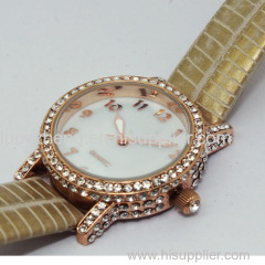 High quality leather women watch alloy watch