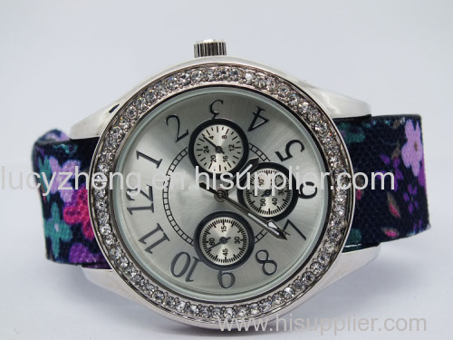 High quality leather women watch alloy watch