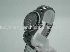 All black ceramic fashion watch